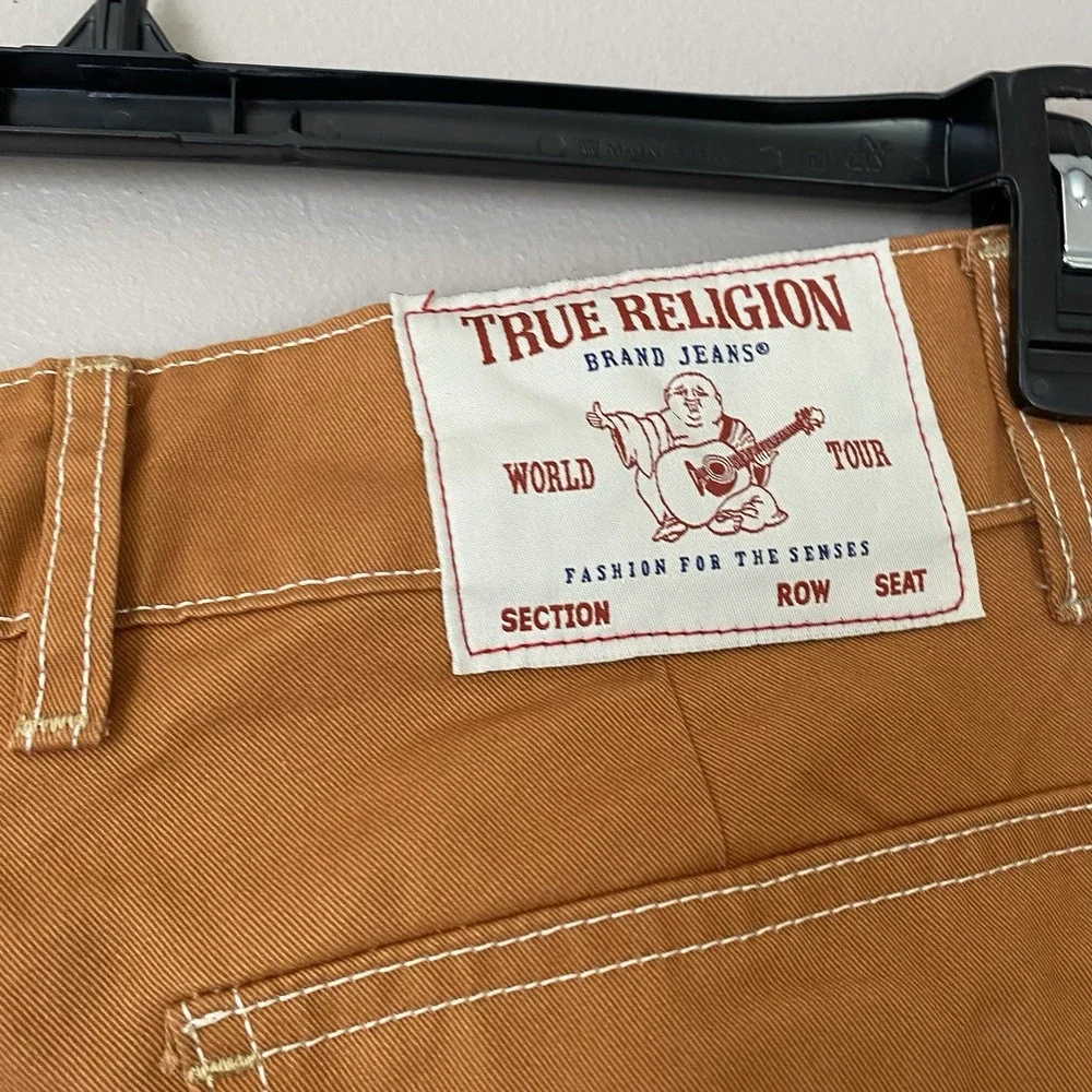True Religion Cargo Shorts Dark Khaki Men's Sz 30 (32x12) Utility‎ Hiking Casual